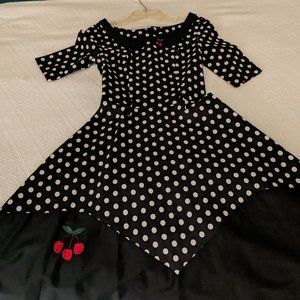 Vintage dress Polka dot  with cherries